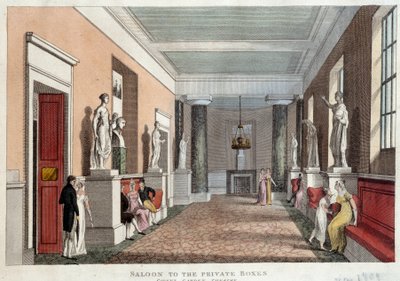 Covent Garden tiyatrosunun özel localarına giden salon. 1809