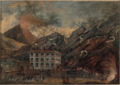 Cehenneme inişin satirik alegorisi, 1701-1800 yılları arasında (tuval üzerine yağlıboya) by Unknown artist