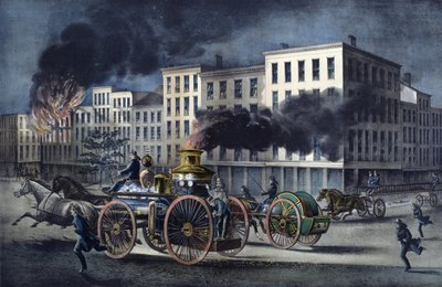 Amerikan itfaiyecilerinin günlük yaşam sahnesi by Unknown artist