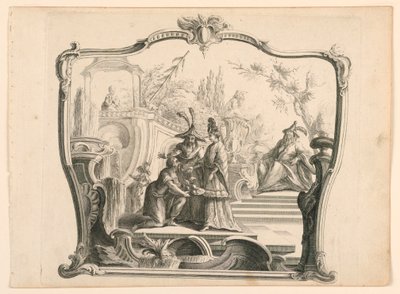 Ekran veya Kapı Üstü, Chinoise Konu by Unknown artist