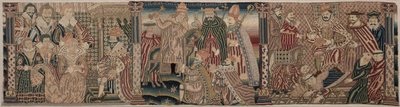 İşlemeli Frizden Bir Kesit: Ahasuerus ve Esther, Papa