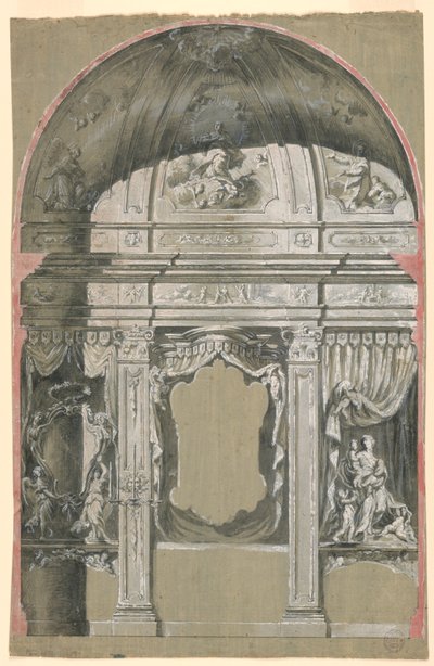 Hayır, Bakire ve Azizler Figürleri ile Yan Şapel by Unknown artist