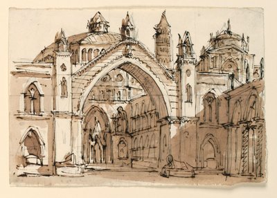 Sahne Tasarımı, Gotik Kilise Dışı by Unknown artist