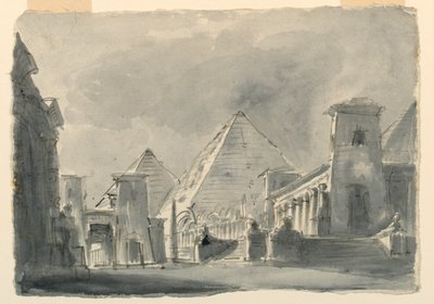 Sahne Tasarımı, Dıştan Mısır Binaları Grubu by Unknown artist