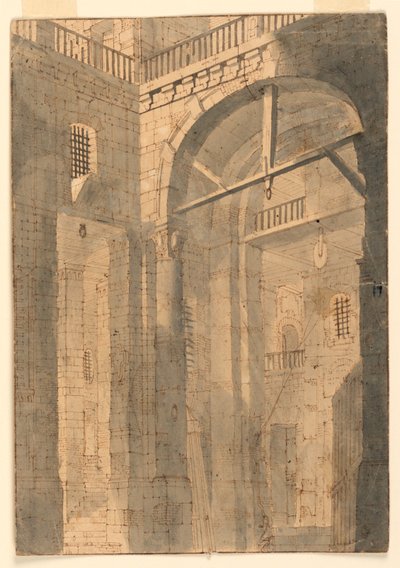 Sahne Tasarımı, Hapishane Salonu by Unknown artist