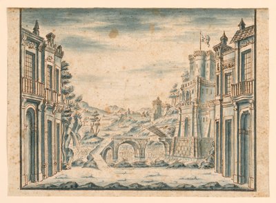 Sahne Tasarımı, Şehir Manzarası by Unknown artist