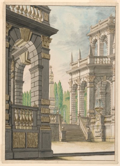Sahne Tasarımı: Dikilitaşlı ve Arnavut Kollu Villa by Unknown artist