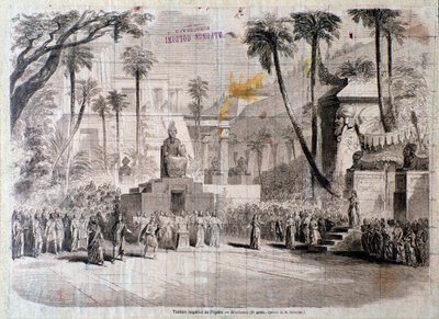 Gioacchino Rossini'nin operası Semiramide'nin ikinci perdesi için sahne seti by Unknown artist