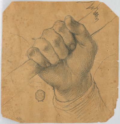 Çalışma: Bir adamın eli sopa tutuyor by Unknown artist