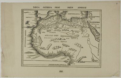 Tabula Moderna Prime Partis Aphricae by Unknown artist