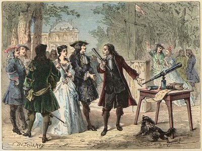 Guillaume Amontons tarafından yapılan telgraf deneyimi by Unknown artist