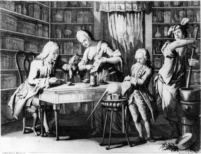 Eczacı. 19. yüzyıl gravürü. by Unknown artist