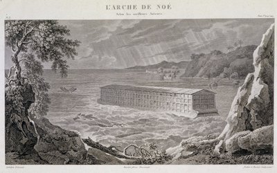 Tufan Altındaki Noe Kemeri - Fortier ve Bovinet tarafından yapılan gravür by Unknown artist