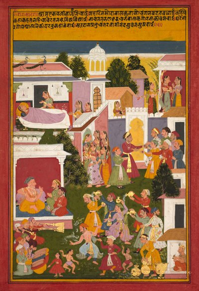 Surdas'lı bir Sursagar'dan Krishna'nın Doğuşu by Unknown artist