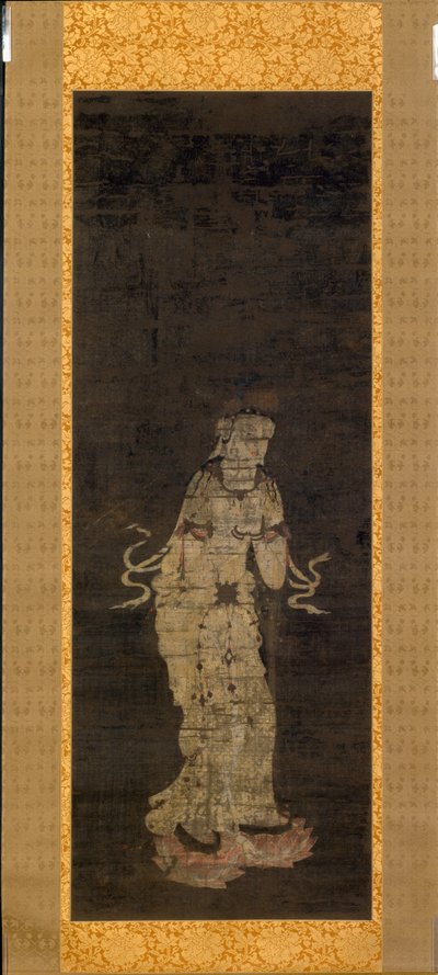 Bodhisattva Seishi, Amida Üçlüsünün Yaklaşımı triptiğinden by Unknown artist