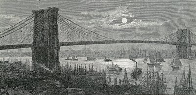 Brooklyn Köprüsü, New York by Unknown artist