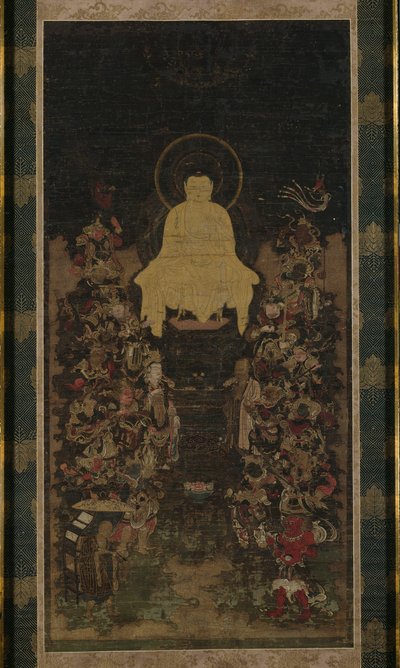 "Bilgeliğin Mükemmelliği" (Prajnaparamita) Sutrasını Vaaz Eden Buddha by Unknown artist