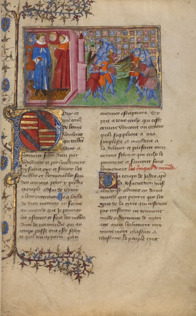 Danimarka Kralı, Din Adamları ve Bir Savaş Sahnesi ile by Unknown artist