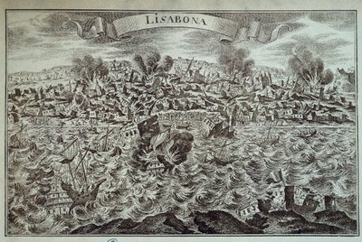 1755 Lizbon depremi. by Unknown artist