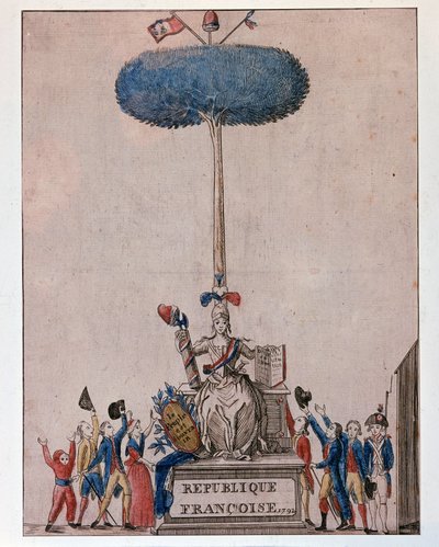 Halk Egemendir - Fransız Cumhuriyeti Alegorisi ve Özgürlük Ağacı by Unknown artist