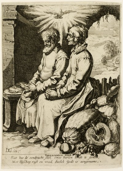 Dindar Yaşlı Çift by Unknown artist