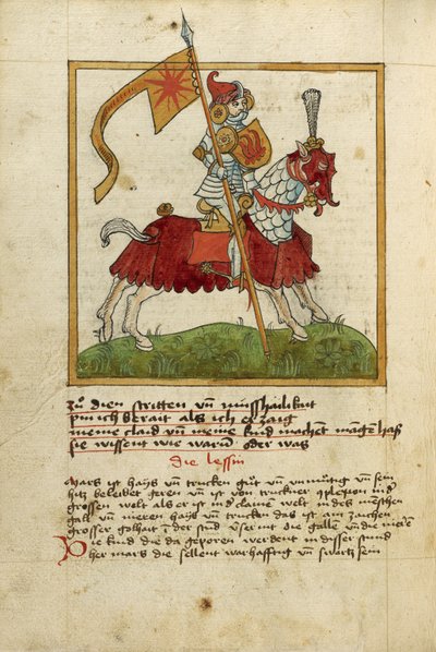 At Sırtında Zırhlı Bir Şövalye Olarak Mars Gezegeni by Unknown artist