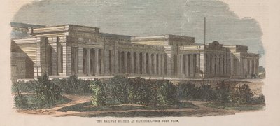 Cawnpore'daki Tren İstasyonu by Unknown artist