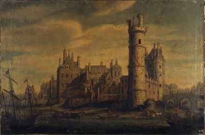 Nesle Kulesi ve Kapısı, Hôtel de Nevers, 1650 civarı (tuval üzerine yağlıboya) by Unknown artist