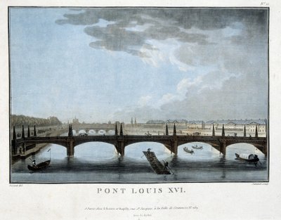 Köprü Louis XVI - gravür by Unknown artist