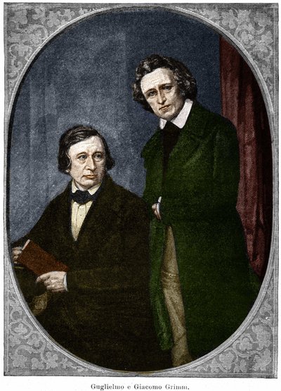 Jakob (1785-1863) ve Wilhelm (1786-1859) Grimm kardeşler, Alman yazarlar. by Unknown artist