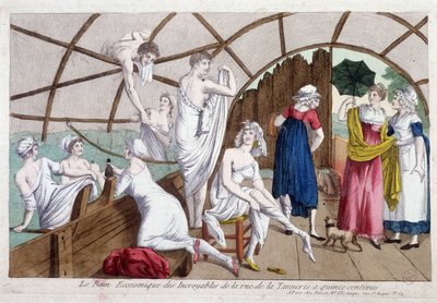 İnanılmazların ekonomik banyosu (15 sent), rue de la tannerie, 19. yüzyılın başlarında, Carnavalet. by Unknown artist