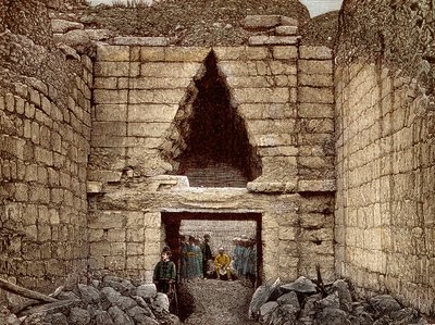 Heinrich Schliemann (1822-1890) liderliğindeki Miken kazıları - Mycenae