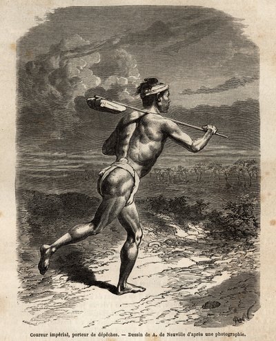 Mikado depeches taşıyan imparatorluk koşucusu. 1863-1864