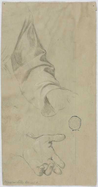 Bir keşişin sol kolu ve sol eli by Unknown artist