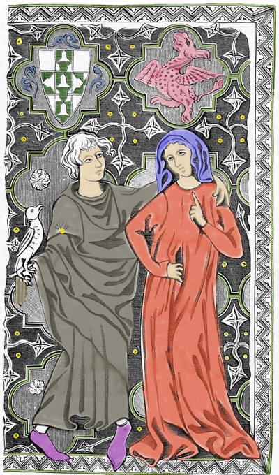 Büyücü Merlin the Enchanter, Broceliande ormanında peri Viviane ile tanışır. 15. yüzyılın başından itibaren Limoges