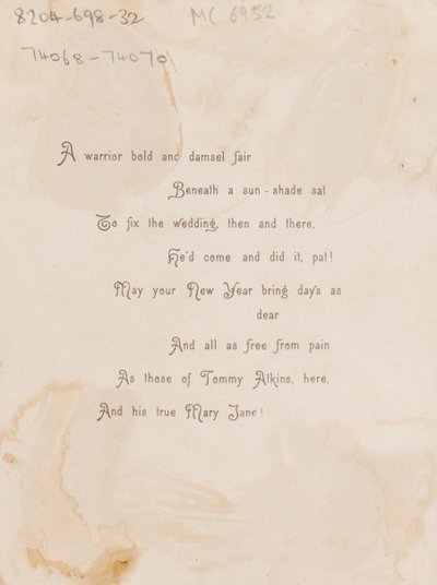 ?Yeni Yıl için eski hikaye?, Yeni Yıl kartı, 1885 dolaylarında by Unknown artist