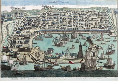 Messina limanı - 18. yüzyıl gravürü by Unknown artist