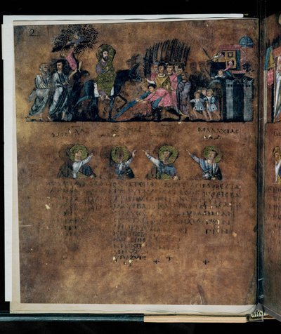 Mor Codex Rossanensis, 6. yüzyıl (el yazması) by Unknown artist