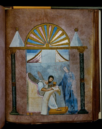 Mor Codex Rossanensis, 6. yüzyıl (el yazması) by Unknown artist