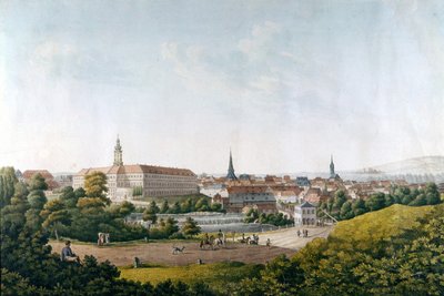 18. yüzyılın sonunda Weimar kasabası. by Unknown artist