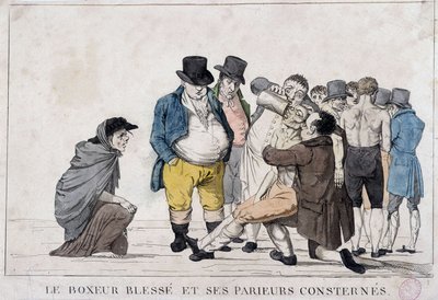 Yaralı boksör ve güreşçileri - 19. yüzyıl, Carnavalet. by Unknown artist
