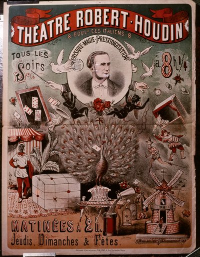 Tiyatro Robert Houdin posteri, c.1860-75 (poster) by Unknown artist