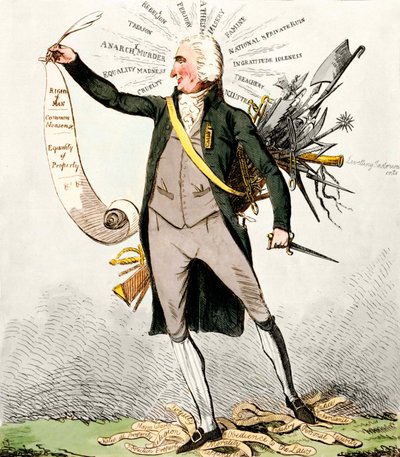 Thomas Paine (1737-1809), “İnsan Hakları”na sahip İngiliz yazar ve politikacı. by Unknown artist