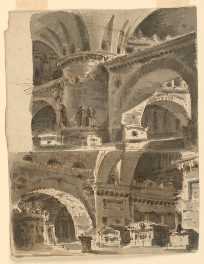 İki Aşamalı Tasarımlar, Antik Binaların İç Mekanları by Unknown artist