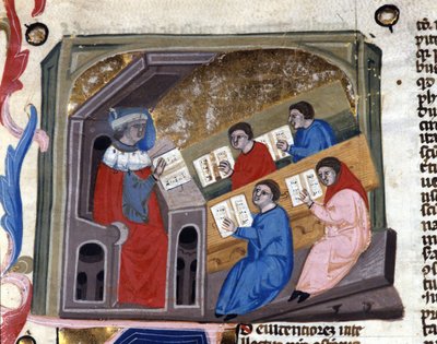 Üniversite. 14. yüzyıl el yazması. Braidense Ulusal Kütüphanesi. Milano by Unknown artist