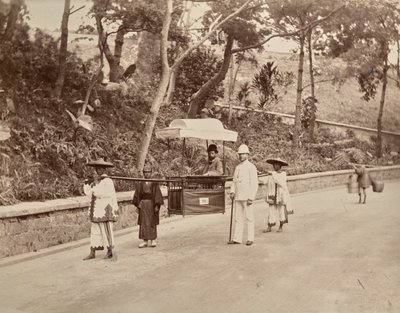 İsimsiz (sedan sandalyede taşınan adam, verso) by Unknown artist