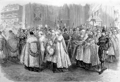 Vatikan Konseyi I: Konsey Salonuna piskoposluk korteji by Unknown artist