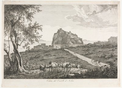Castello, Ischia'nın görünümü by Unknown artist