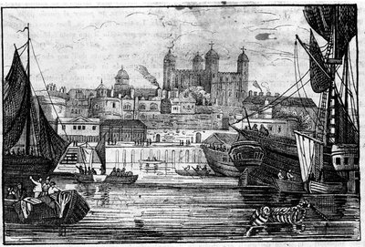18. yüzyılın sonunda Londra Kulesi ve Thames