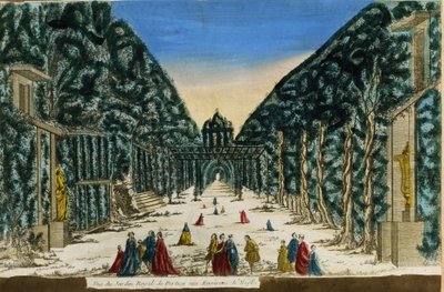 1760 yılında Napoli yakınlarındaki Portici kraliyet bahçesinin görünümü. by Unknown artist